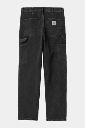CARHARTT WIP DOUBLE KNEE PANT black stone washed