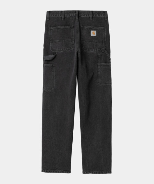 CARHARTT WIP DOUBLE KNEE PANT black stone washed